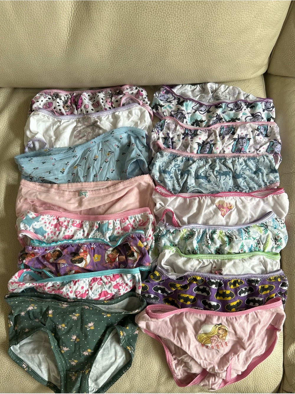 Kids Cotton Briefs Pack - Pink, Blue, Purple, Green Variety Lot of 16 - Size 6